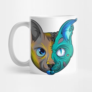 Blue Zombie Cat Mug